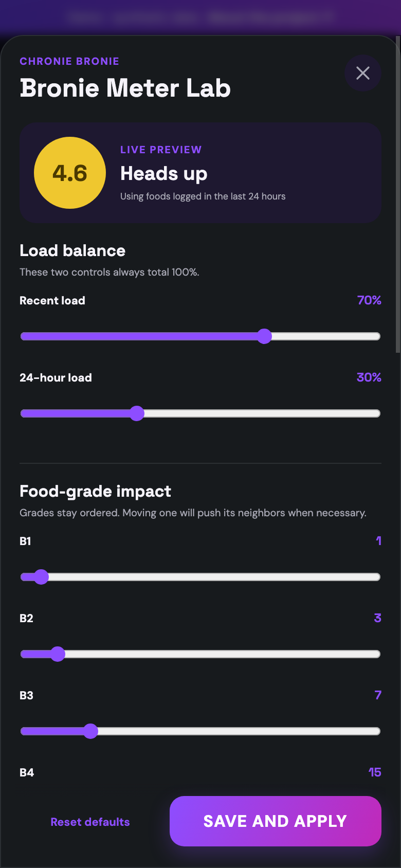 Grade weights and load blend